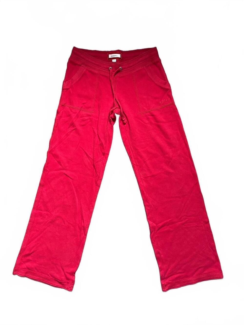 Vintage Y2K Aerie Low Rise Red Wide Leg Sweatpants Drawstring Lounge Pants
